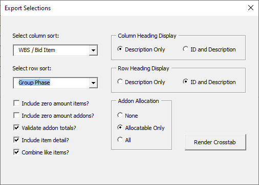 Crosstab Analysis with Backup